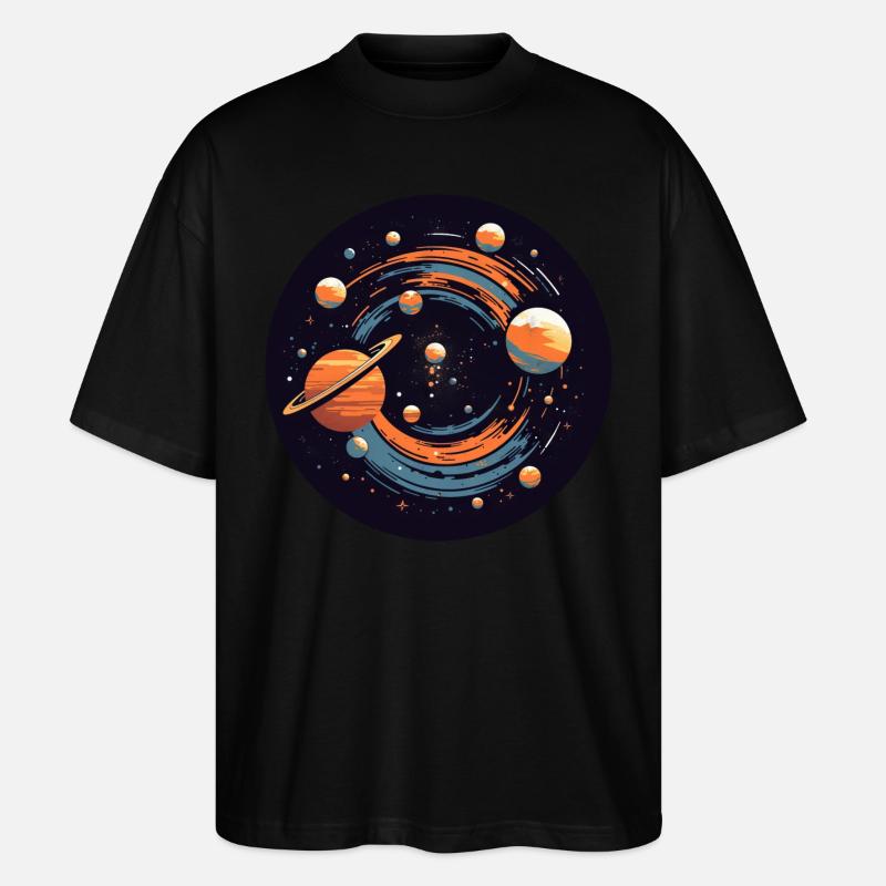 universe solar system planets - Stanley/Stella Oversized Unisex Organic T-shirt Blaster 2.0 - black
