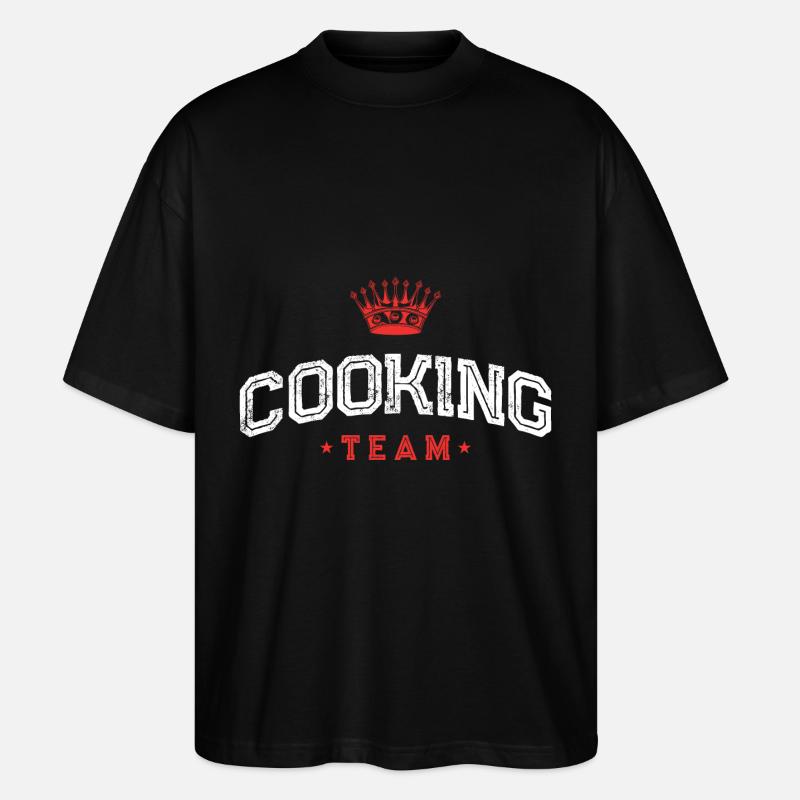 Cooking Team - Stanley/Stella Oversized Unisex Bio T-Shirt Blaster 2.0 - Schwarz
