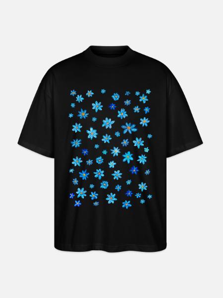 Vergissmeinnicht - Stanley/Stella Oversized Unisex Bio T-Shirt Blaster 2.0 - Schwarz