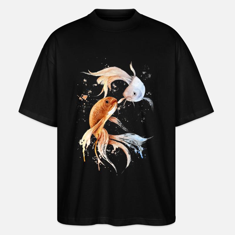Sternzeichen Fische - Stanley/Stella Oversized Unisex Bio T-Shirt Blaster 2.0 - Schwarz