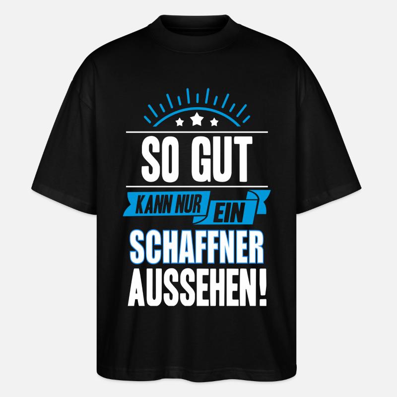 SCHAFFNER - Stanley/Stella Oversized Unisex Bio T-Shirt Blaster 2.0 - Schwarz