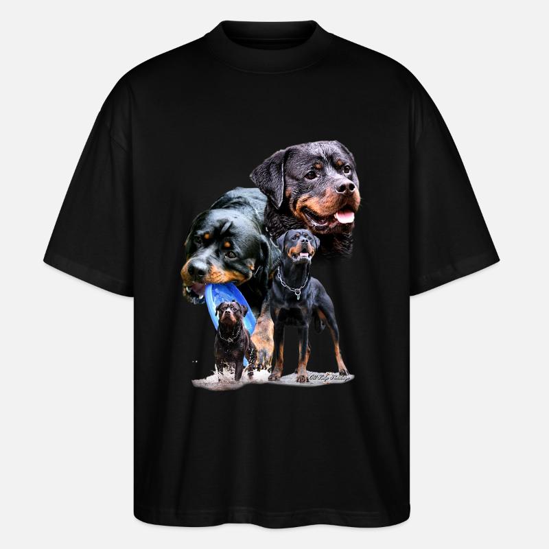 Hunde - Stanley/Stella Oversized Unisex Bio T-Shirt Blaster 2.0 - Schwarz