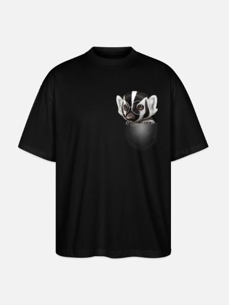 POCKET BADGER - Stanley/Stella Oversized Unisex Organic T-shirt Blaster 2.0 - black