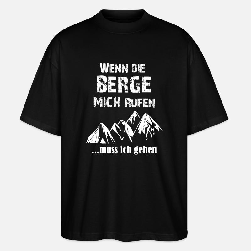 Der Berg ruft - Stanley/Stella Oversized Unisex Bio T-Shirt Blaster 2.0 - Schwarz
