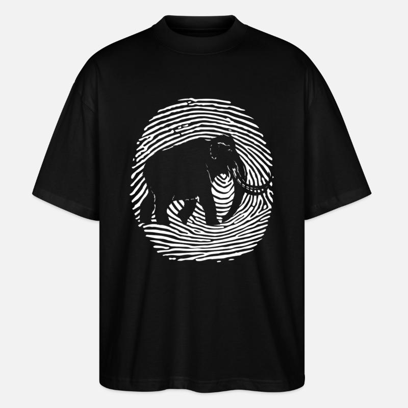 Mammouth dans l’empreinte digitale - T-shirt bio Blaster 2.0 coupe oversize Stanley/Stella Unisexe - noir