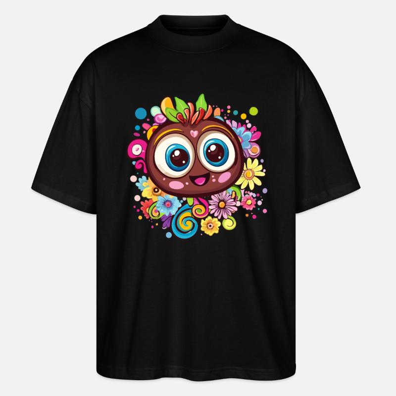 Bunte Schokoladen Kunst - Stanley/Stella Oversized Unisex Bio T-Shirt Blaster 2.0 - Schwarz