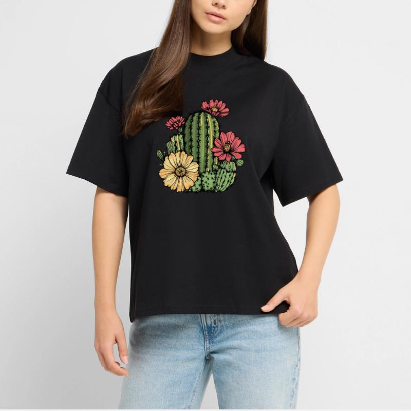 Cactus à fleurs T-shirt bio Blaster 2.0 coupe oversize Stanley/Stella Unisexe