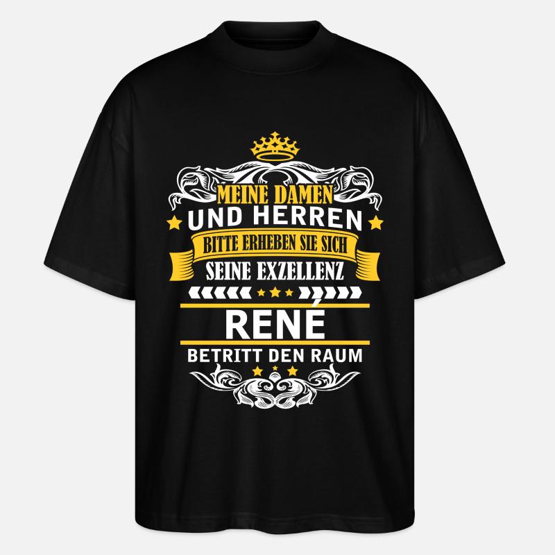 RENÉ - Stanley/Stella Oversized Unisex Bio T-Shirt Blaster 2.0 - Schwarz