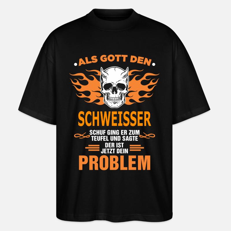 SCHWEISSER - Stanley/Stella Oversized Unisex Bio T-Shirt Blaster 2.0 - Schwarz