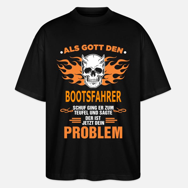 BOOTSFAHRER - Stanley/Stella Oversized Unisex Bio T-Shirt Blaster 2.0 - Schwarz