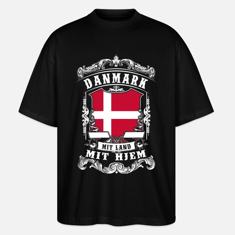 Danmark - Denmark - Dänemark - Stanley/Stella Oversized Unisex Bio T-Shirt Blaster 2.0 - Schwarz