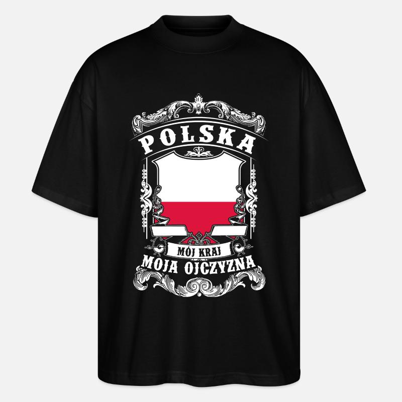 Polska - Poland - Polen - T-shirt bio Blaster 2.0 coupe oversize Stanley/Stella Unisexe - noir