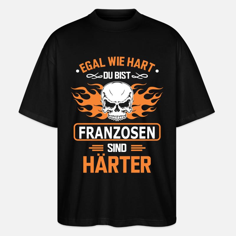 FRANZOSEN - Stanley/Stella Oversized Unisex Bio T-Shirt Blaster 2.0 - Schwarz
