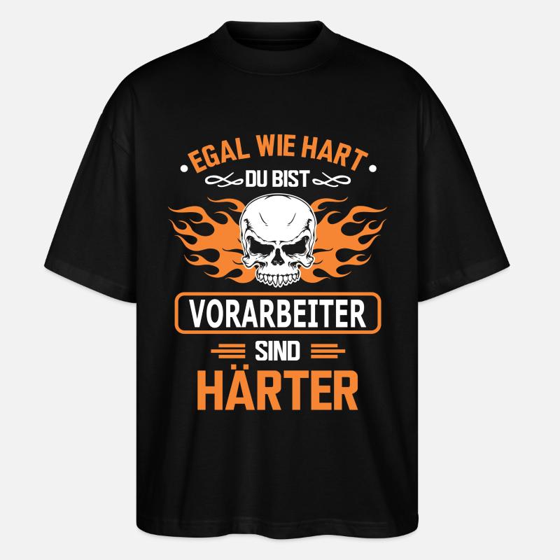 VORARBEITER - Stanley/Stella Oversized Unisex Bio T-Shirt Blaster 2.0 - Schwarz