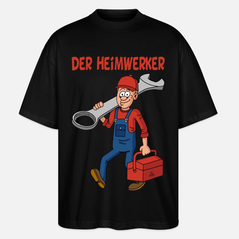 der Heimwerker - Stanley/Stella Oversized Unisex Bio T-Shirt Blaster 2.0 - Schwarz