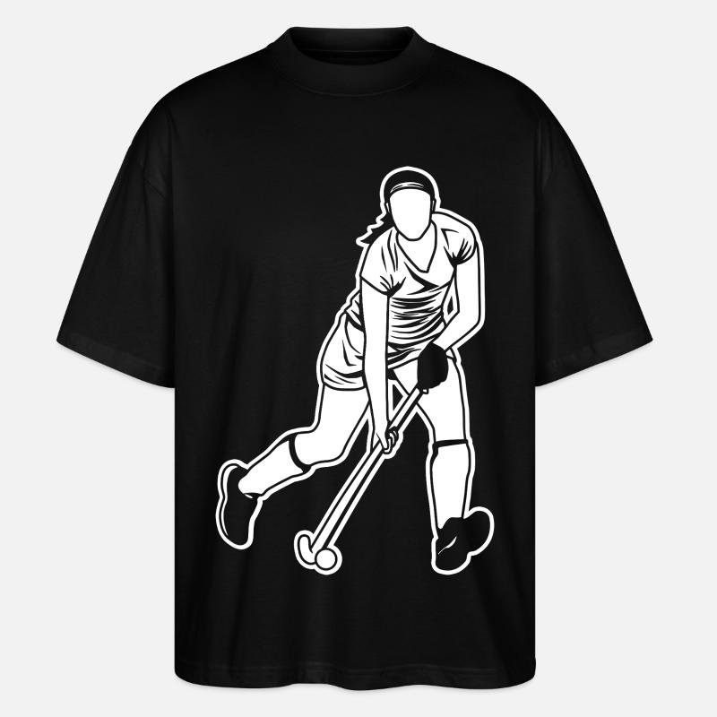 Hockey Mädchen - Stanley/Stella Oversized Unisex Bio T-Shirt Blaster 2.0 - Schwarz