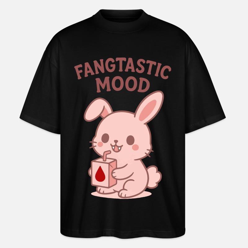 Fangtastic Mood Bunny - Stanley/Stella Oversized Unisex Bio T-Shirt Blaster 2.0 - Schwarz