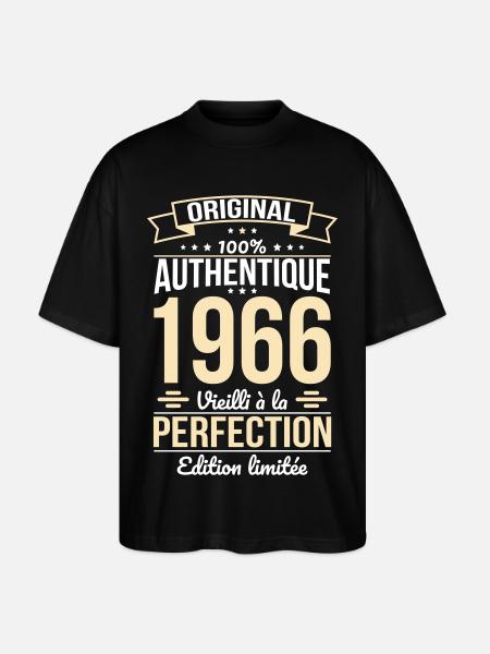 1966 – Aged to Perfection – Limited Edition - Stanley/Stella Oversized Unisex Organic T-shirt Blaster 2.0 - black