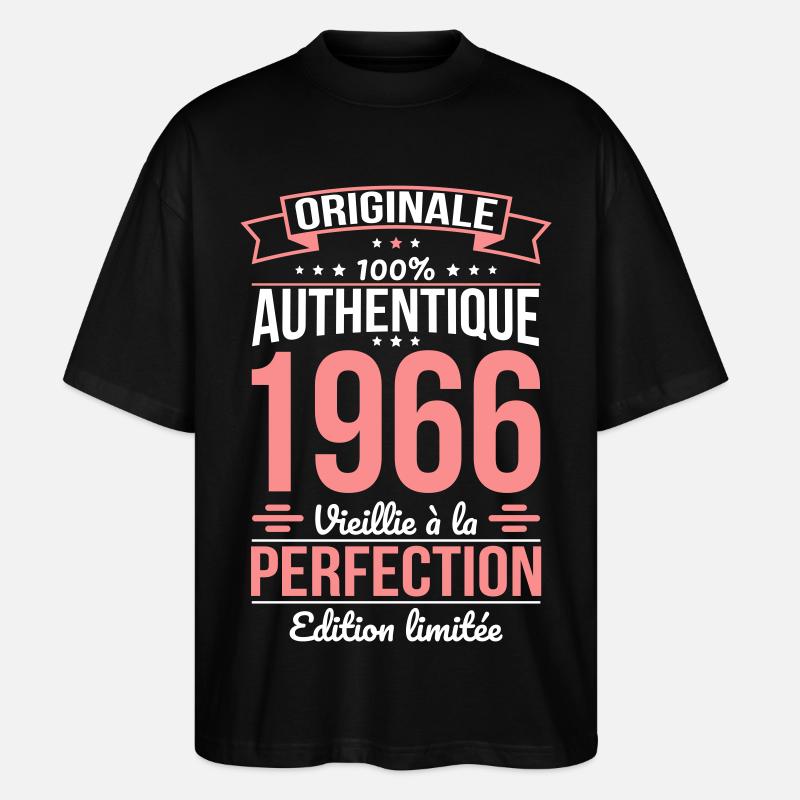 1966 – Perfekt gereift – Limitierte Auflage - Stanley/Stella Oversized Unisex Bio T-Shirt Blaster 2.0 - Schwarz