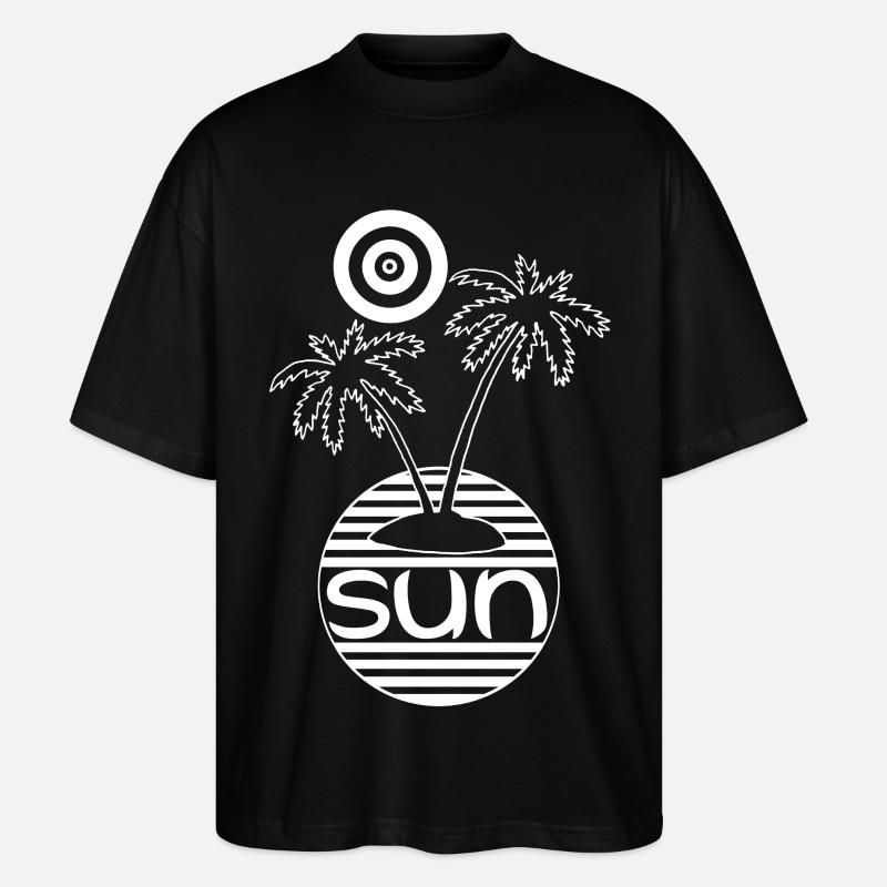 Le paradis au soleil (blanc) - T-shirt bio Blaster 2.0 coupe oversize Stanley/Stella Unisexe - noir