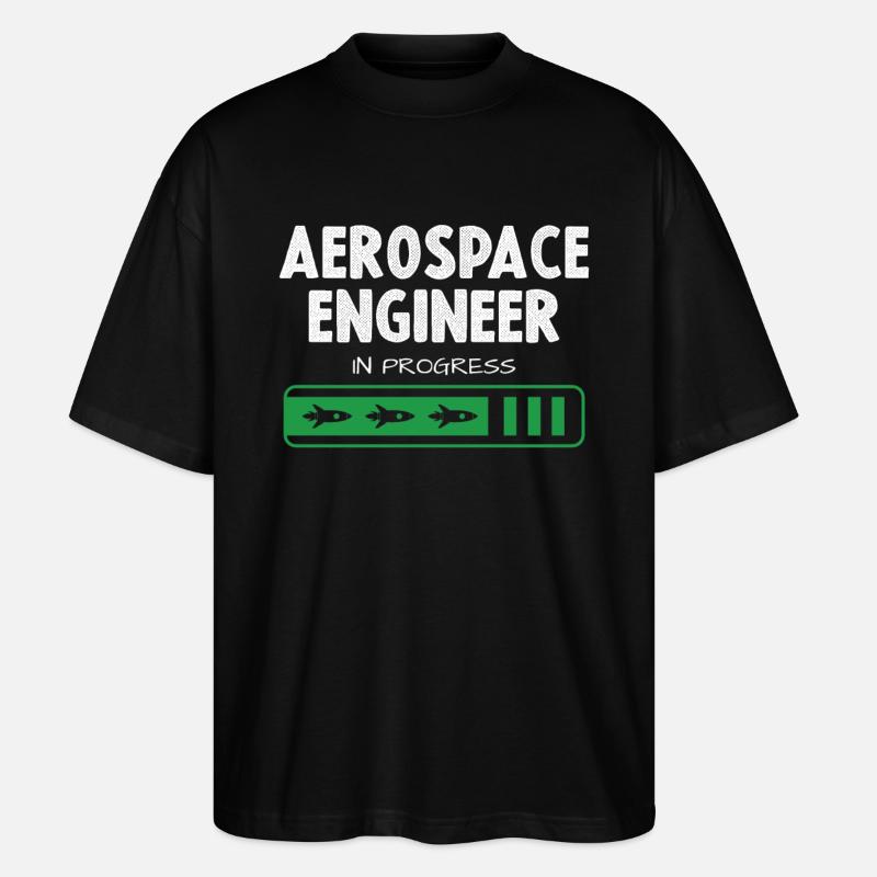 Ingénieur aérospatial en cours - T-shirt bio Blaster 2.0 coupe oversize Stanley/Stella Unisexe - noir