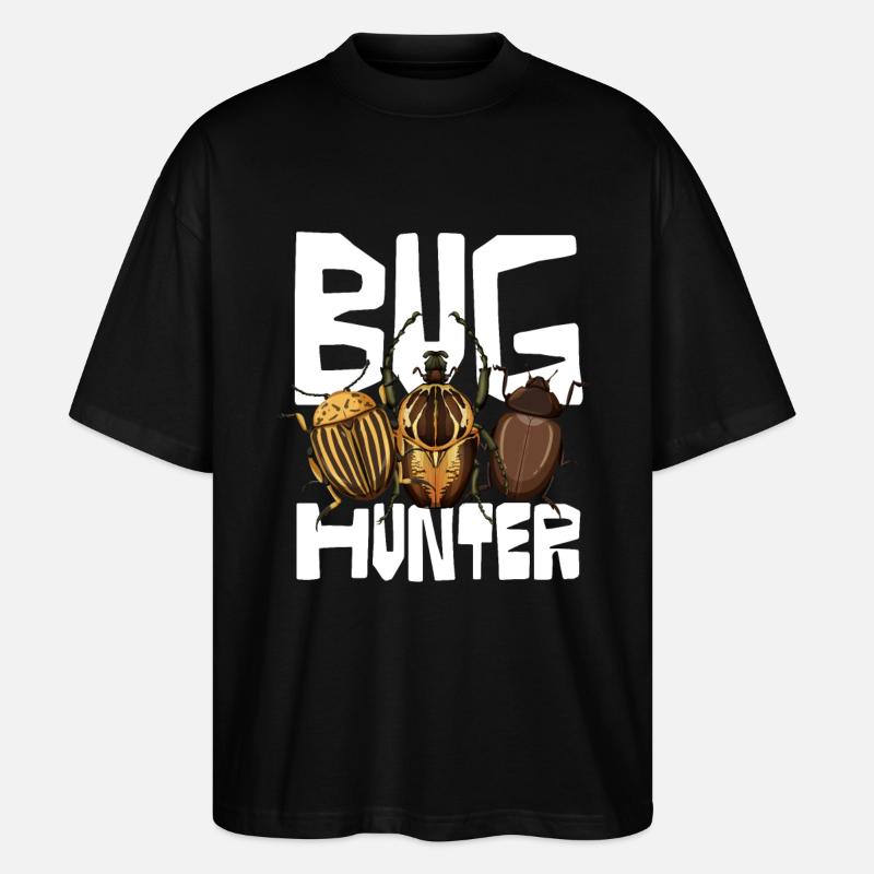 Bug Hunter Insect Lover Design - Stanley/Stella Oversized Unisex Organic T-shirt Blaster 2.0 - black