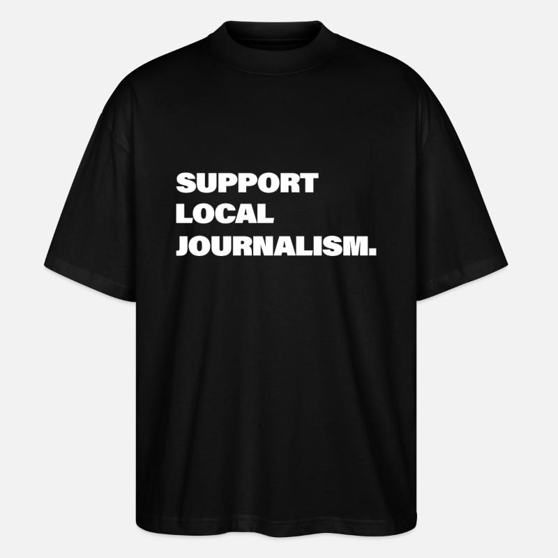 Soutenir le journalisme local - T-shirt bio Blaster 2.0 coupe oversize Stanley/Stella Unisexe - noir