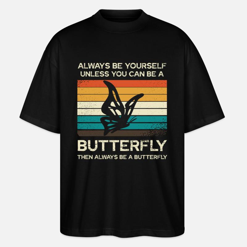Soyez toujours vous-mĂŞme Papillon - T-shirt bio Blaster 2.0 coupe oversize Stanley/Stella Unisexe - noir