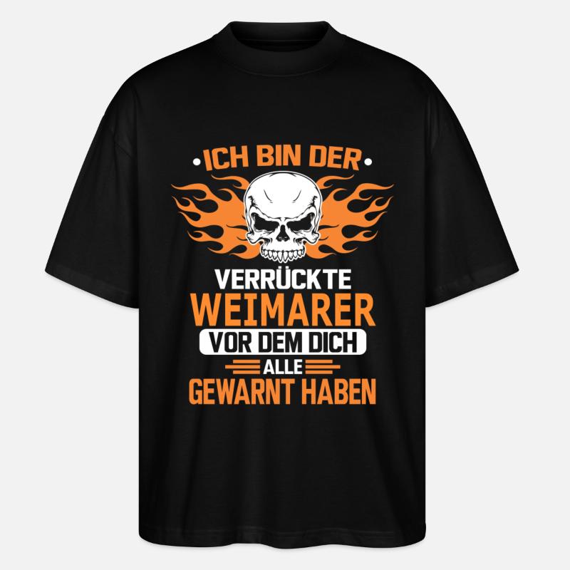 WEIMARER - Stanley/Stella Oversized Unisex Bio T-Shirt Blaster 2.0 - Schwarz