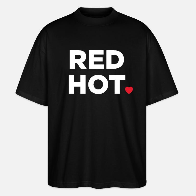 Rouge chaud - T-shirt bio Blaster 2.0 coupe oversize Stanley/Stella Unisexe - noir