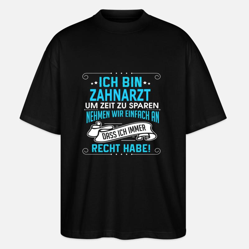 ZAHNARZT - Stanley/Stella Oversized Unisex Bio T-Shirt Blaster 2.0 - Schwarz