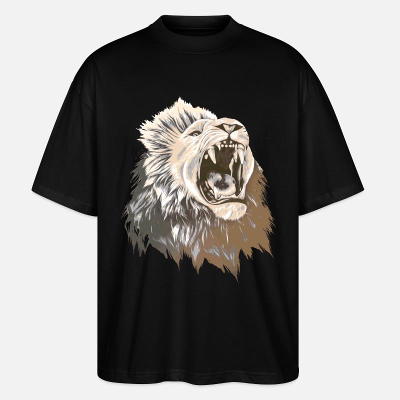löwe sternzeichen - Stanley/Stella Oversized Unisex Bio T-Shirt Blaster 2.0 - Schwarz