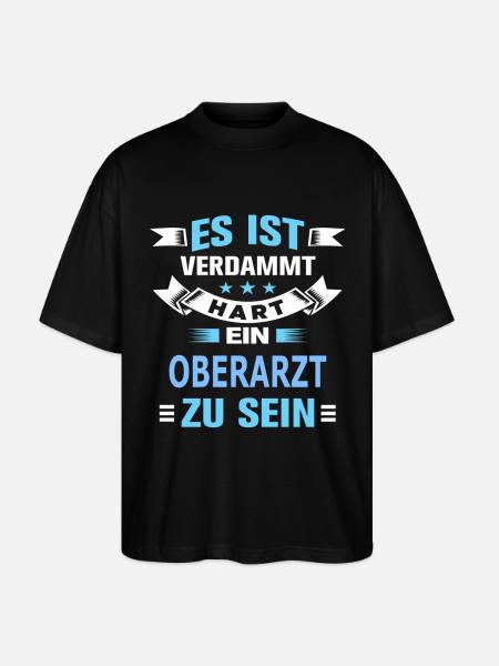 OBERARZT - Stanley/Stella Oversized Unisex Bio T-Shirt Blaster 2.0 - Schwarz
