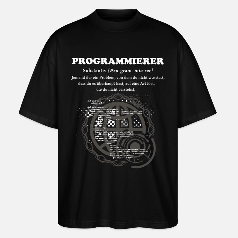 Programmierer Duden - Stanley/Stella Oversized Unisex Bio T-Shirt Blaster 2.0 - Schwarz