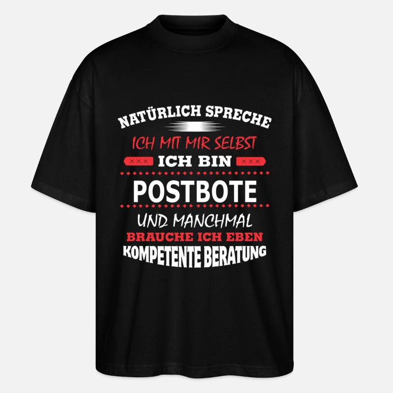 POSTBOTE - Stanley/Stella Oversized Unisex Bio T-Shirt Blaster 2.0 - Schwarz
