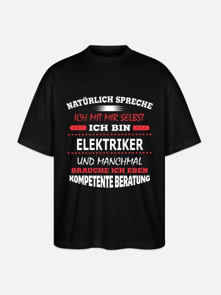 ELEKTRIKER - Stanley/Stella Oversized Unisex Bio T-Shirt Blaster 2.0 - Schwarz