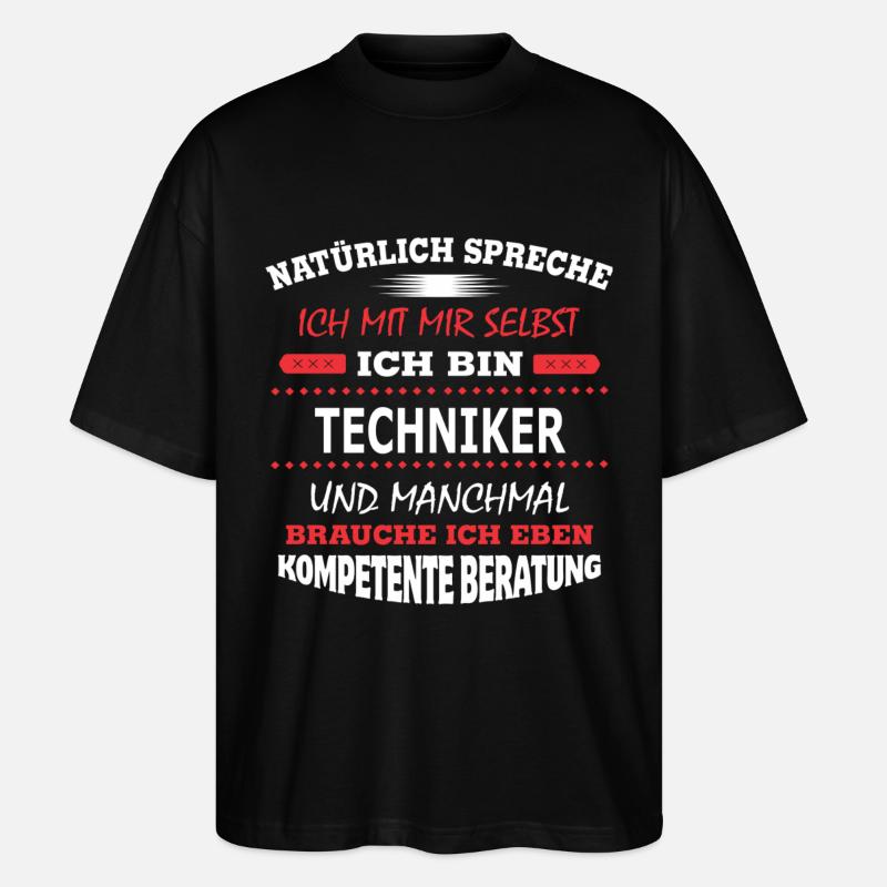 TECHNIKER - Stanley/Stella Oversized Unisex Bio T-Shirt Blaster 2.0 - Schwarz