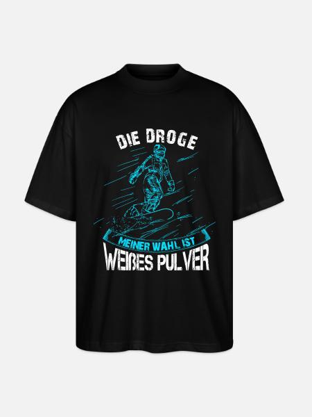Droge snowboarden - Stanley/Stella Oversized Unisex Bio T-Shirt Blaster 2.0 - Schwarz