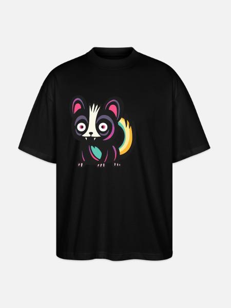 Skunk Halloween Comic Funny - Stanley/Stella Oversized Unisex Organic T-shirt Blaster 2.0 - black