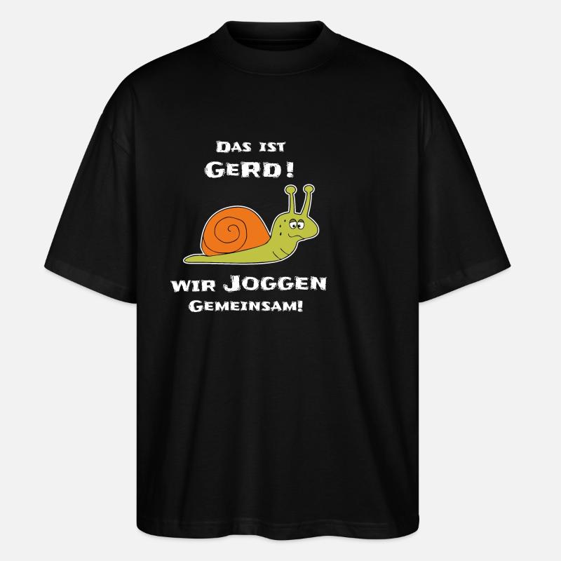 Jogging drôle d’escargot - T-shirt bio Blaster 2.0 coupe oversize Stanley/Stella Unisexe - noir