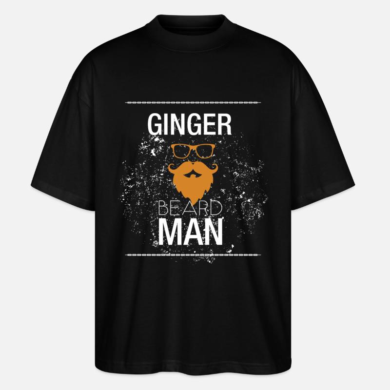 Ginger beard man - Stanley/Stella Oversized Unisex Organic T-shirt Blaster 2.0 - black