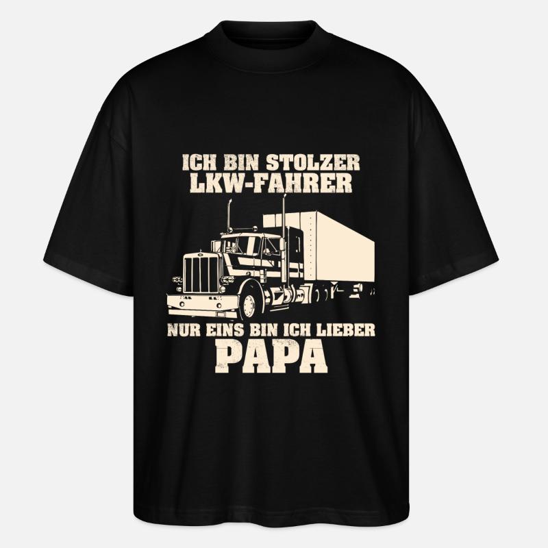 LKW PAPA - Stanley/Stella Oversized Unisex Bio T-Shirt Blaster 2.0 - Schwarz