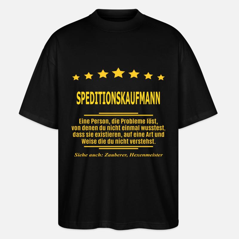 SPEDITIONSKAUFMANN - Stanley/Stella Oversized Unisex Bio T-Shirt Blaster 2.0 - Schwarz