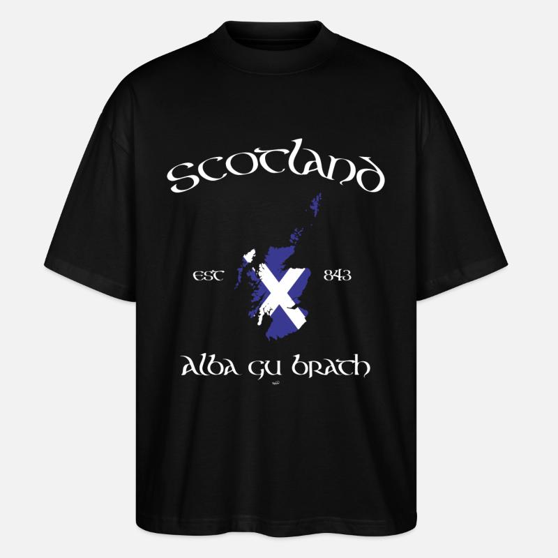 Scotland Map Flag - Stanley/Stella Oversized Unisex Bio T-Shirt Blaster 2.0 - Schwarz