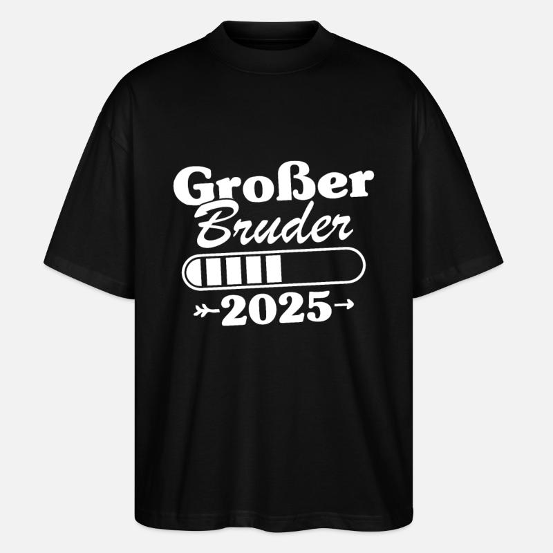 Großer Bruder Loading 2025 - Stanley/Stella Oversized Unisex Bio T-Shirt Blaster 2.0 - Schwarz
