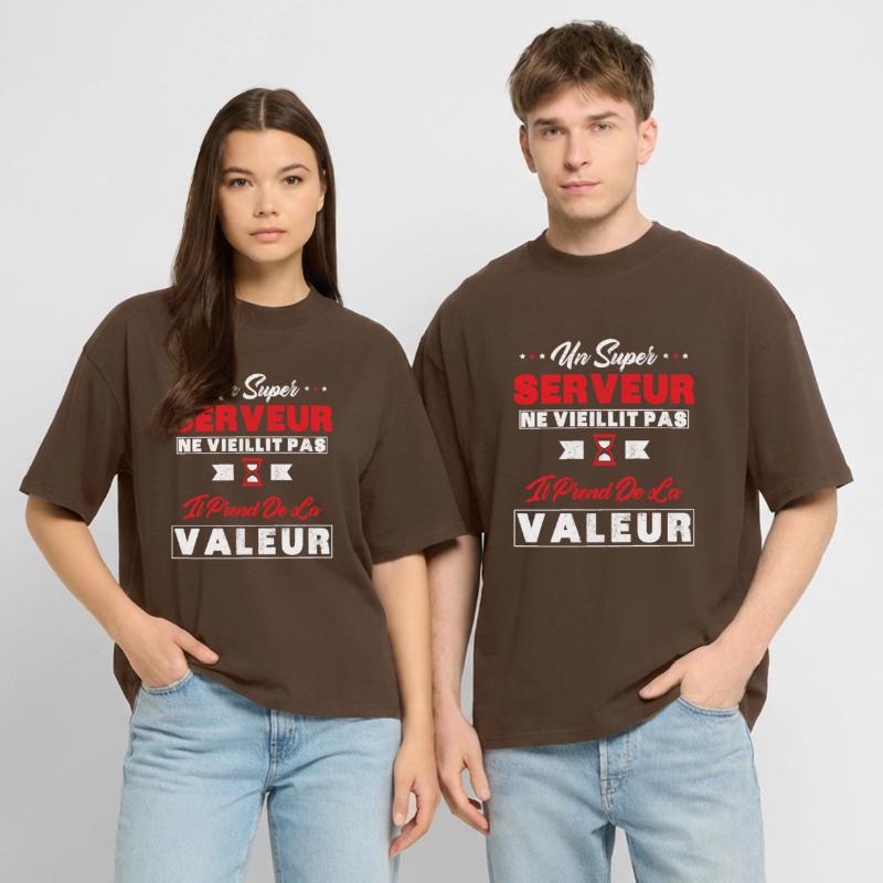 A Super Server does not age as a gift Server Stanley/Stella Oversized Unisex Organic T-shirt Blaster 2.0