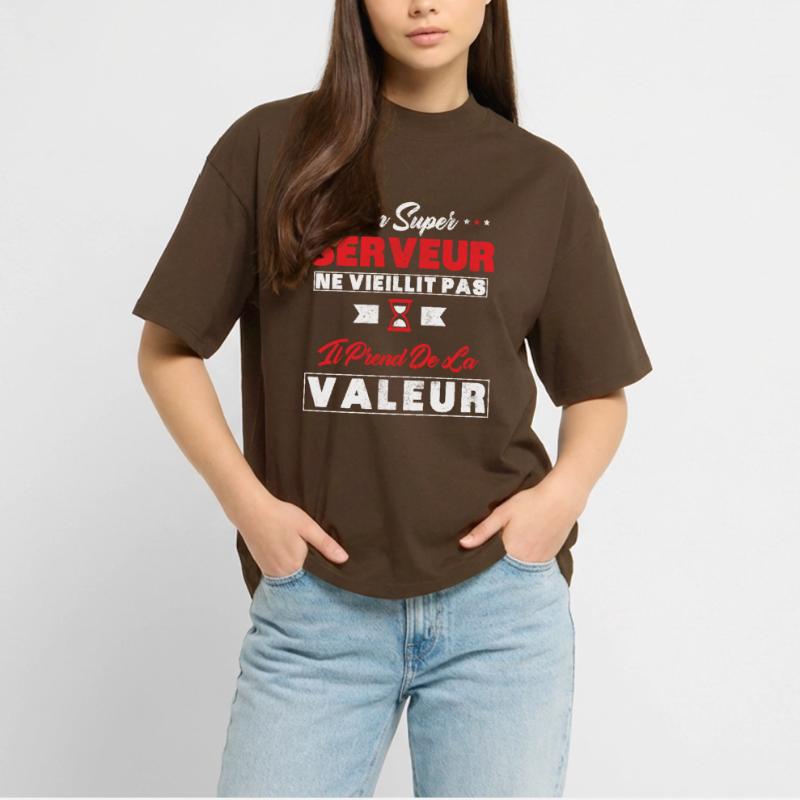 A Super Server does not age as a gift Server Stanley/Stella Oversized Unisex Organic T-shirt Blaster 2.0