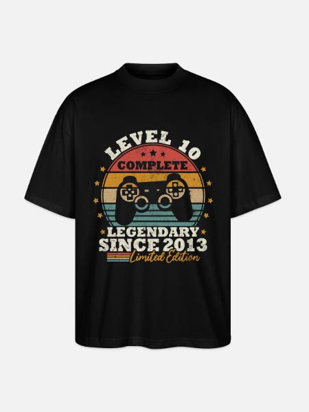 Level 10 unlocked - Stanley/Stella Oversized Unisex Organic T-shirt Blaster 2.0 - black