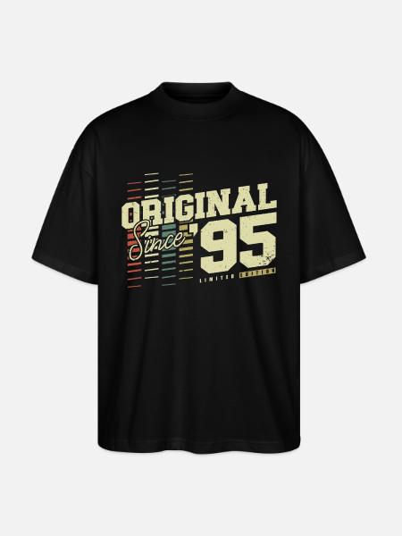 Original 1995 Jahrgang Vintage Retro Geburtstag - Stanley/Stella Oversized Unisex Bio T-Shirt Blaster 2.0 - Schwarz