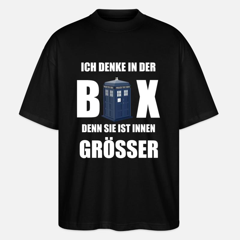 Sie ist innen grösser - Stanley/Stella Oversized Unisex Bio T-Shirt Blaster 2.0 - Schwarz